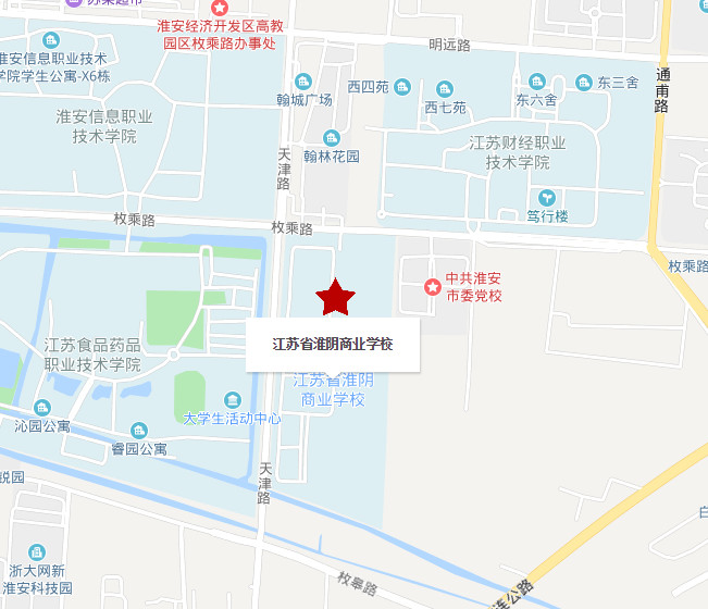 2019年10月淮安市自学考试考点区域地图(图1)