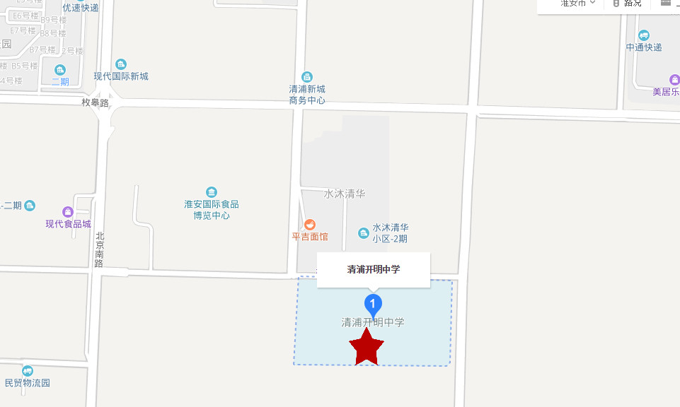 2019年10月淮安市自学考试考点区域地图(图2)