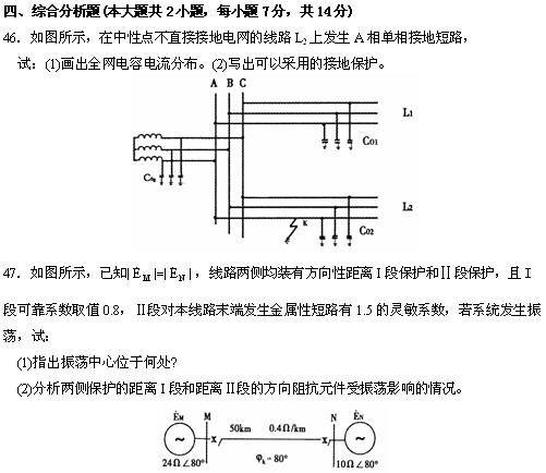 全国2010年4月高等教育自学考试电力系统继电保护(图3) 全国2010年4月高等教育自学考试电力系统继电保护(图3)