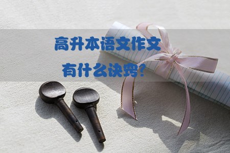 高升本语文作文有什么诀窍?(图1) 高升本
